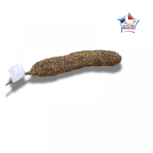 Saucisson enrobage poivre
